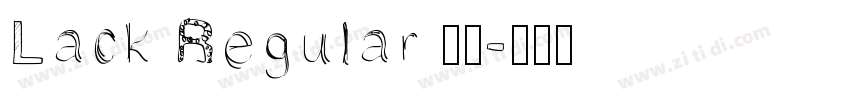 Lack Regular 常规字体转换